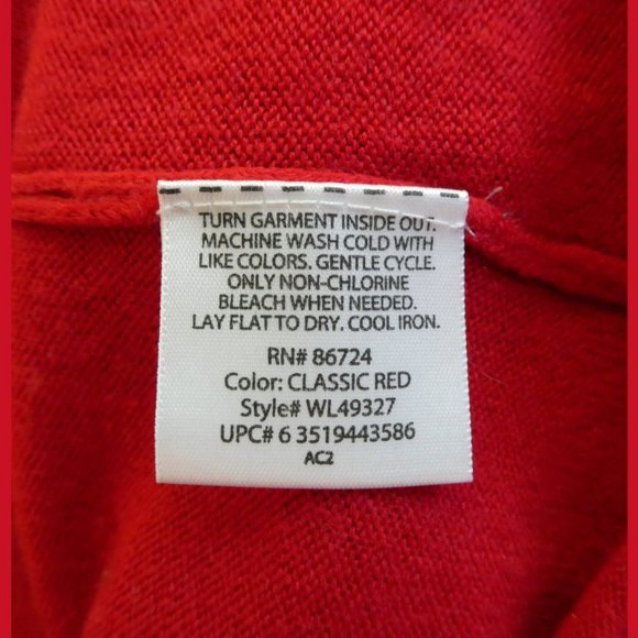 White Stag Red V Neck Sweater XXL - Picture 9 of 9